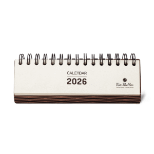 LỊCH GỖ FORM NGANG 2026