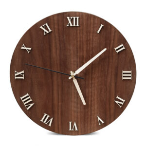 ĐỒNG HỒ BASIC 12 SỐ LA MÃ KHÔNG VIỀN | WALNUT