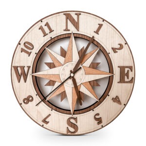 ĐỒNG HỒ THUẦN GỖ LA BÀN CÁCH ĐIỆU