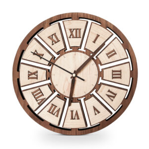 ĐỒNG HỒ THUẦN GỖ 12 SỐ LA MÃ CÁCH ĐIỆU | MAPLE