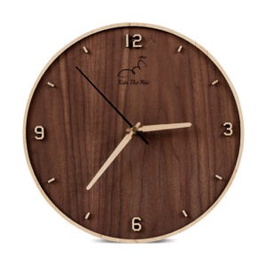 ĐỒNG HỒ BASIC 4 SỐ CÓ VIỀN | WALNUT