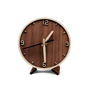 ĐỒNG HỒ ĐỂ BÀN 4 SỐ BASIC CÓ VIỀN | WALNUT