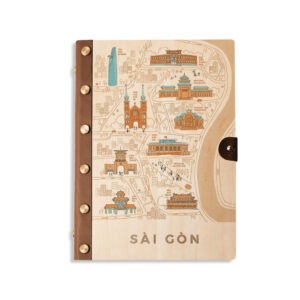 SỔ TAY GỖ MAPLE KẾT HỢP VỚI DA | SÀI GÒN