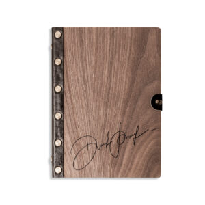 SỔ TAY GỖ WALNUT KẾT HỢP VỚI DA | KHẮC TÊN CÁCH ĐIỆU