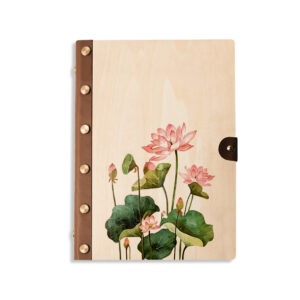 SỔ TAY GỖ MAPLE KẾT HỢP VỚI DA | HOA SEN