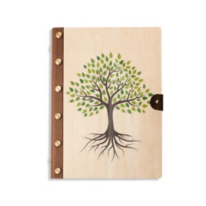 SỔ TAY GỖ MAPLE KẾT HỢP VỚI DA | CÂY XANH