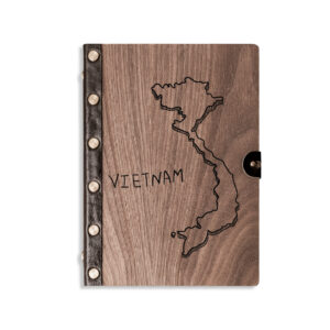 SỔ TAY GỖ WALNUT KẾT HỢP VỚI DA | VIET NAM