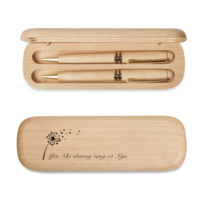 SET HỘP VÀ 2 BÚT GỖ MAPLE | BỒ CÔNG ANH
